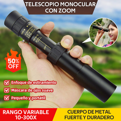 🔥🔥【¡Oferta por tiempo limitado!】【juego de 6 piezas】🔥 Telescopio monocular con zoom de 10-300x